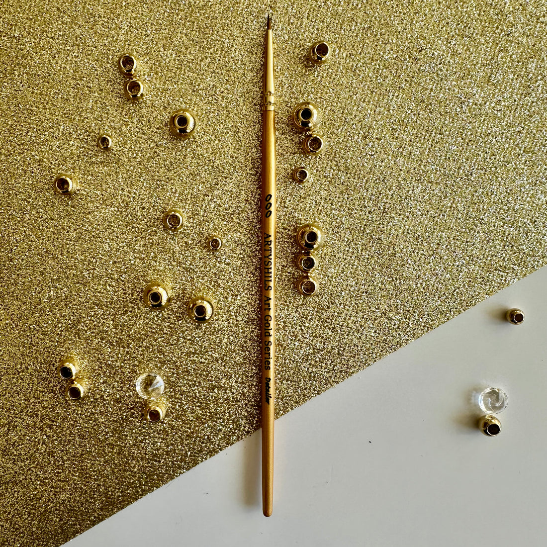 No.000 Detailer Brush : Gold Glow Collection | Synthetic Hair | Vegan