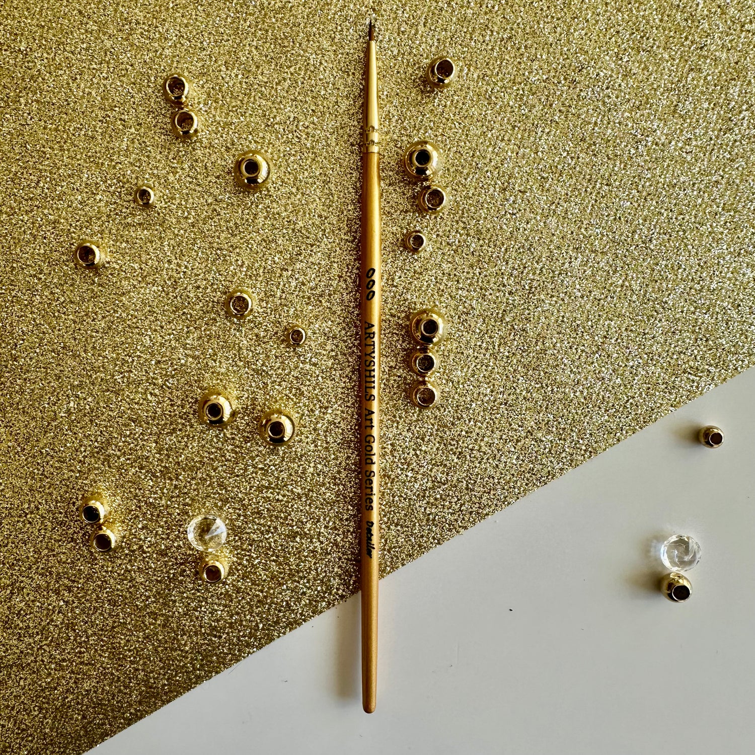 No.000 Detailer Brush : Gold Glow Collection | Synthetic Hair | Vegan