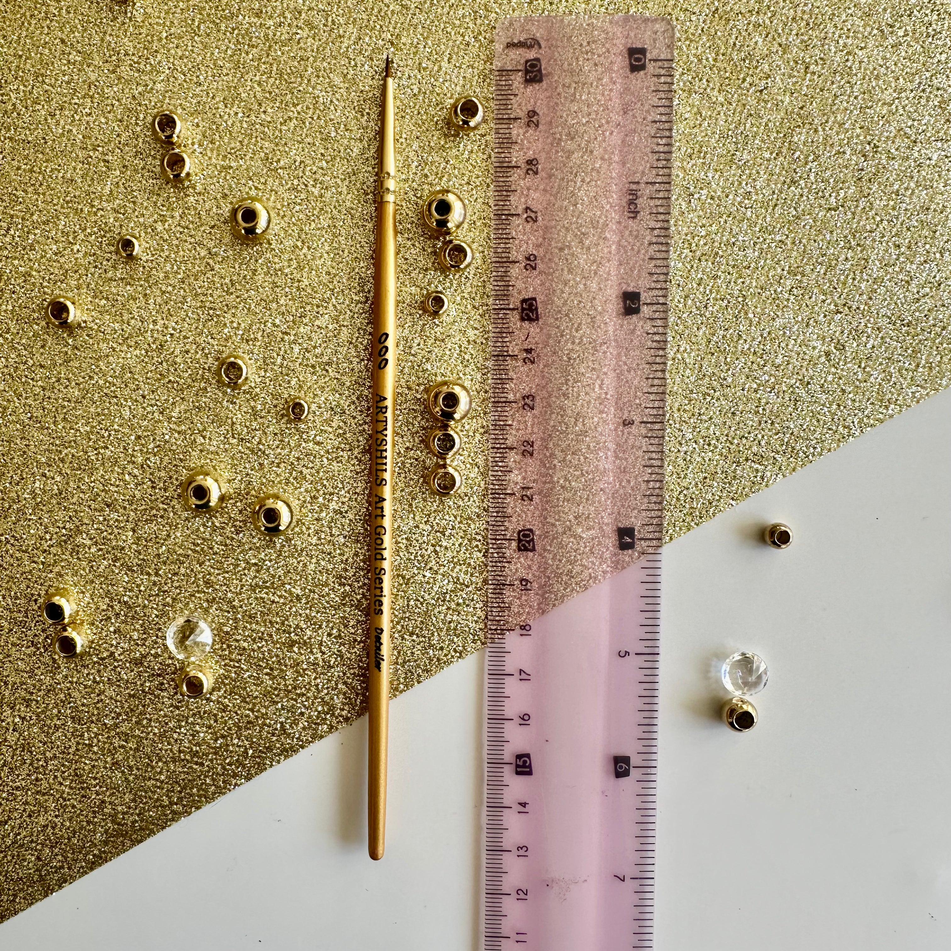 No.000 Detailer Brush : Gold Glow Collection | Synthetic Hair | Vegan