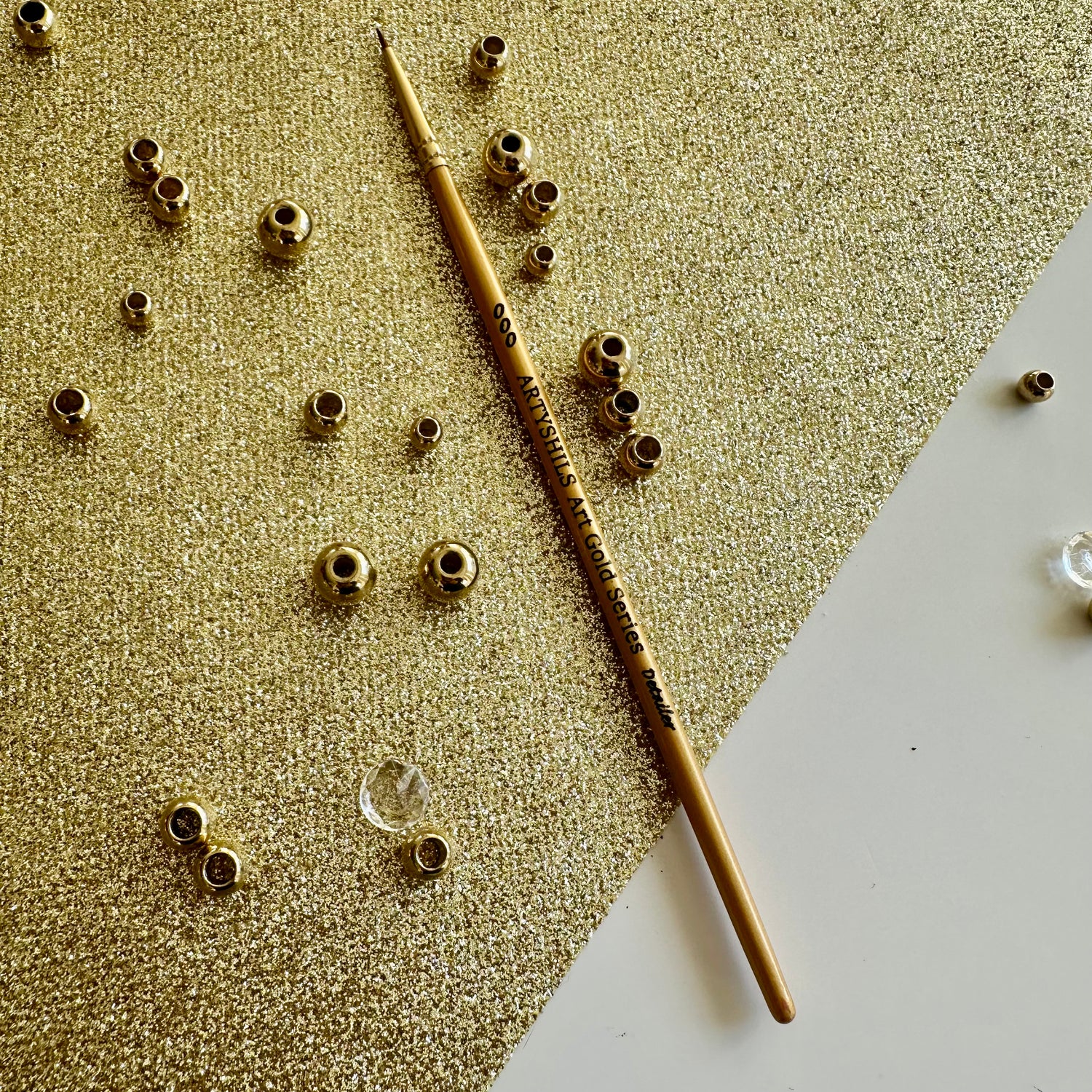 No.000 Detailer Brush : Gold Glow Collection | Synthetic Hair | Vegan