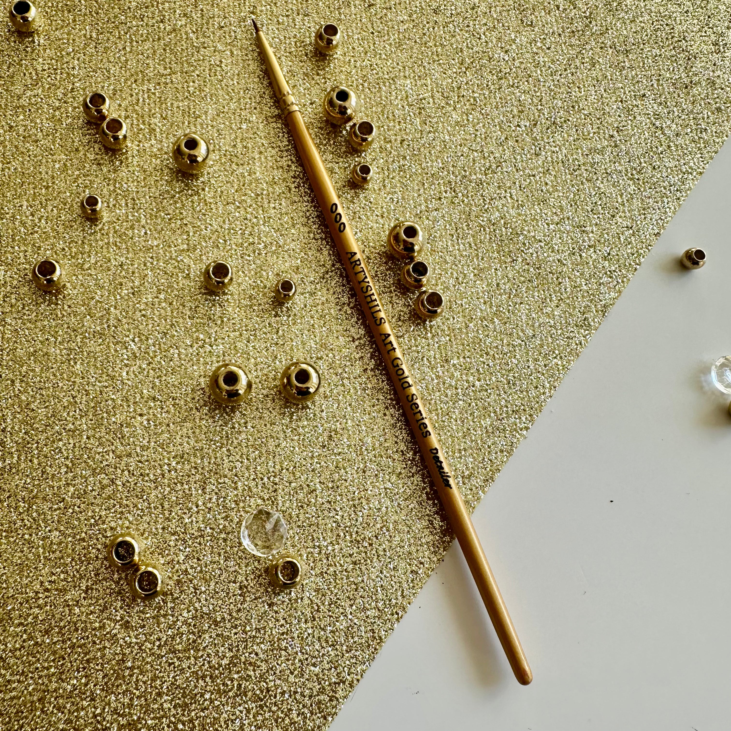 No.000 Detailer Brush : Gold Glow Collection | Synthetic Hair | Vegan