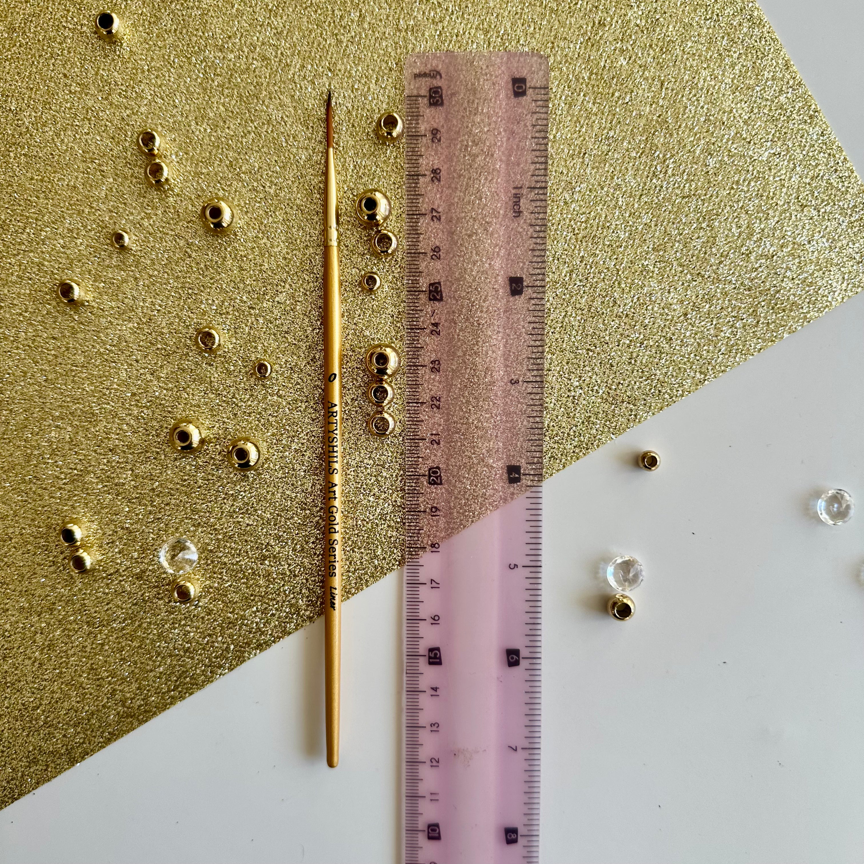 No.0 Liner Brush : Gold Glow Collection | Synthetic Hair | Vegan