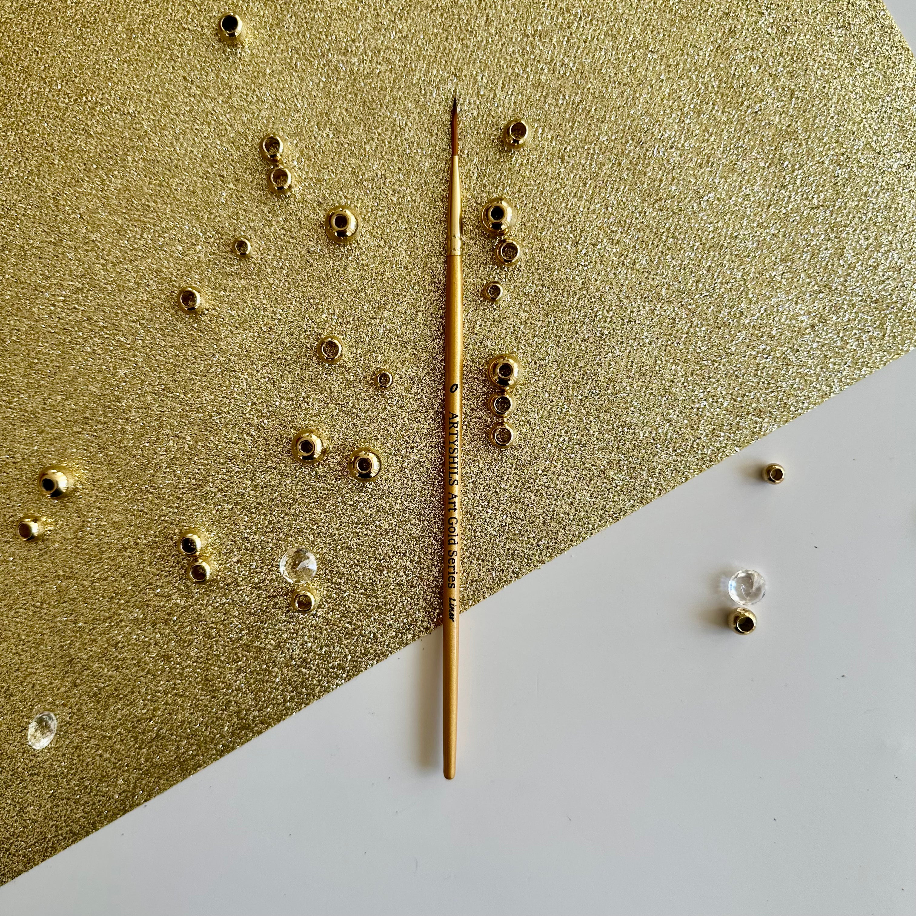 No.0 Liner Brush : Gold Glow Collection | Synthetic Hair | Vegan