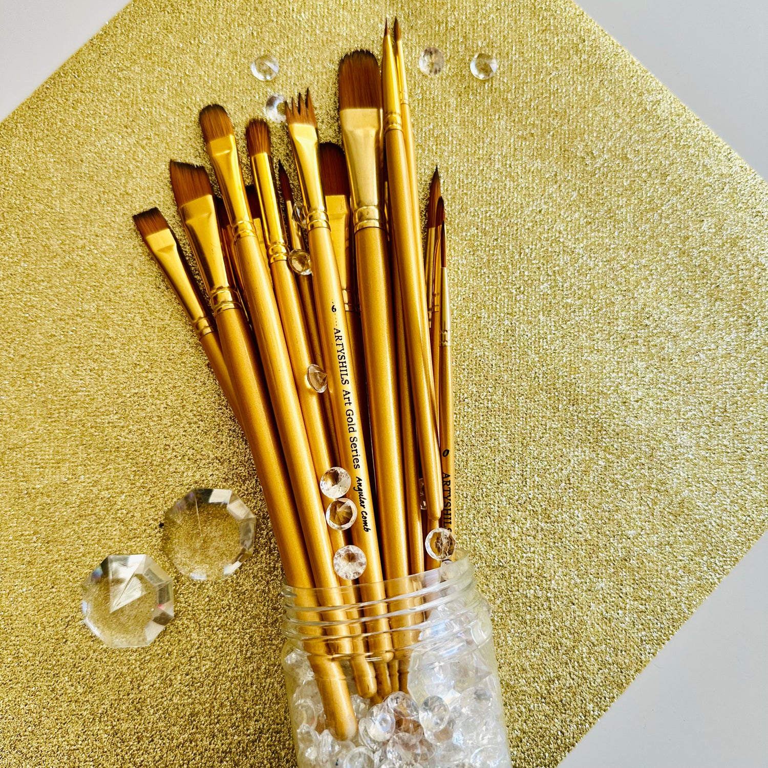 All 20 Brushes : Gold Glow Collection | Synthetic Hair | Vegan