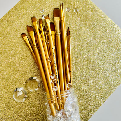 All 20 Brushes : Gold Glow Collection | Synthetic Hair | Vegan