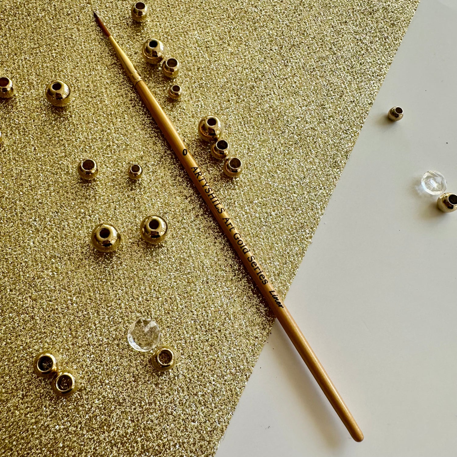 No.0 Liner Brush : Gold Glow Collection | Synthetic Hair | Vegan