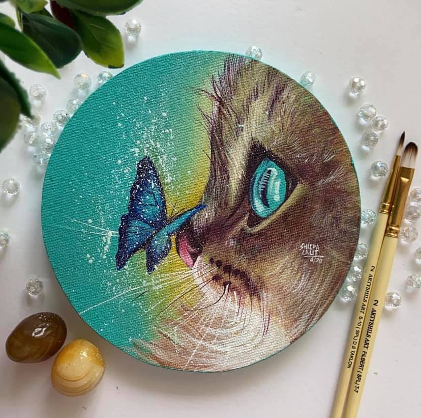 Learn to Paint 3 Adorable Kitties with Teasing Butterflies - A Step-by-Step Workshop