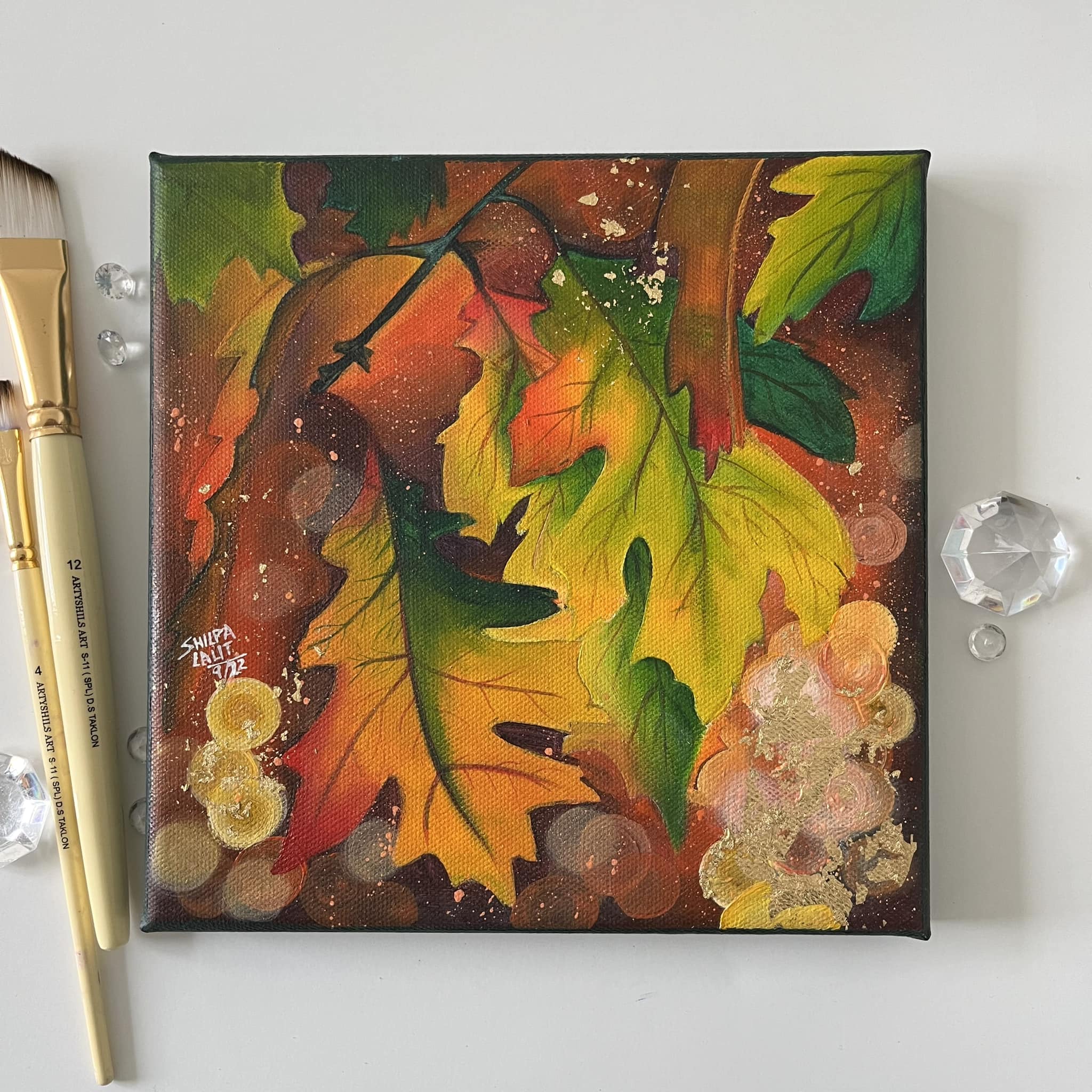 Discover the Beauty of Fall with 4 Stunning Autumn Acrylic Paintings 1 FREE Bonus Workshop