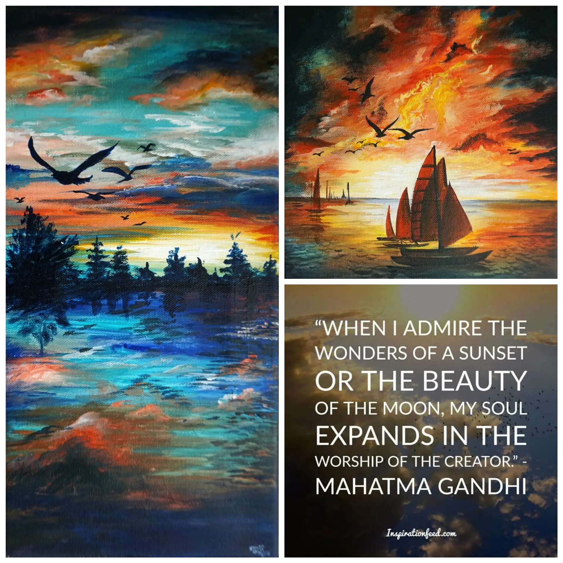 Experience the Magic of Sunsets: Step-by-Step Guide to Painting Two Beautiful Acrylic Sunset Paintings