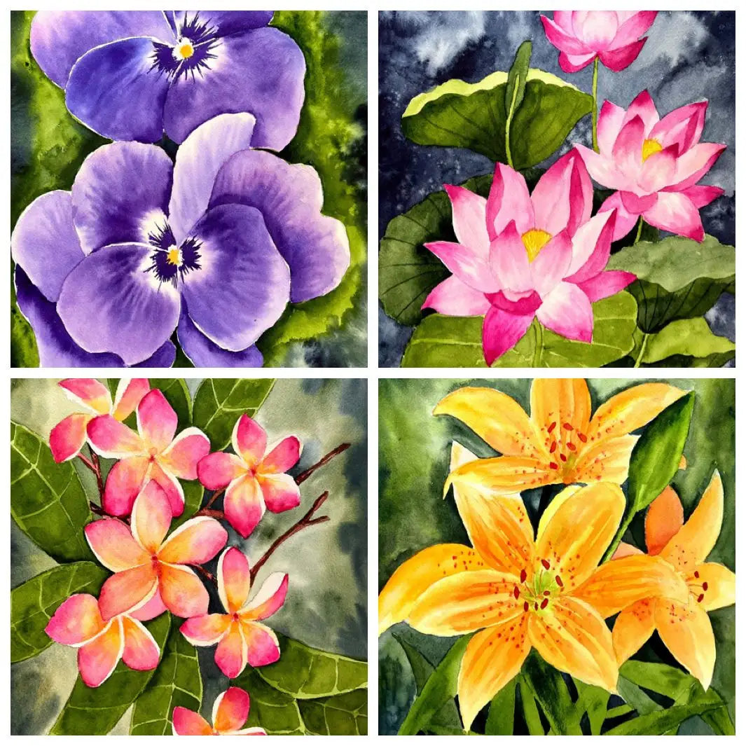 Master the Art of Painting Flowers: Watercolors vs Acrylics - A Step-by-Step Guide for Beginners