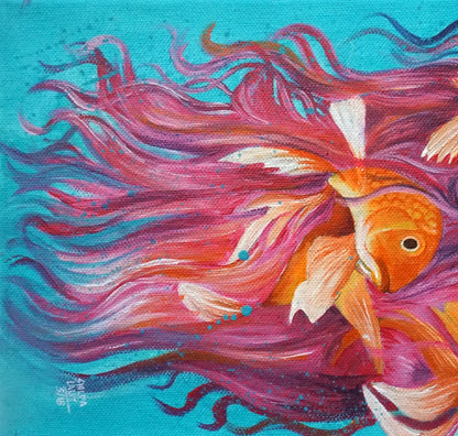 Enchanting Underwater World: Learn to Paint a Mermaid with Acrylics on Canvas in This Workshop