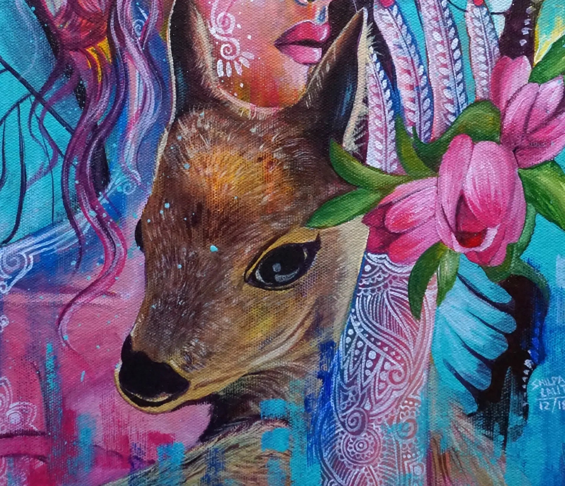 Enchanting Butterfly Girl and Majestic Deer Painting: A Step-by-Step Guide for Beginners