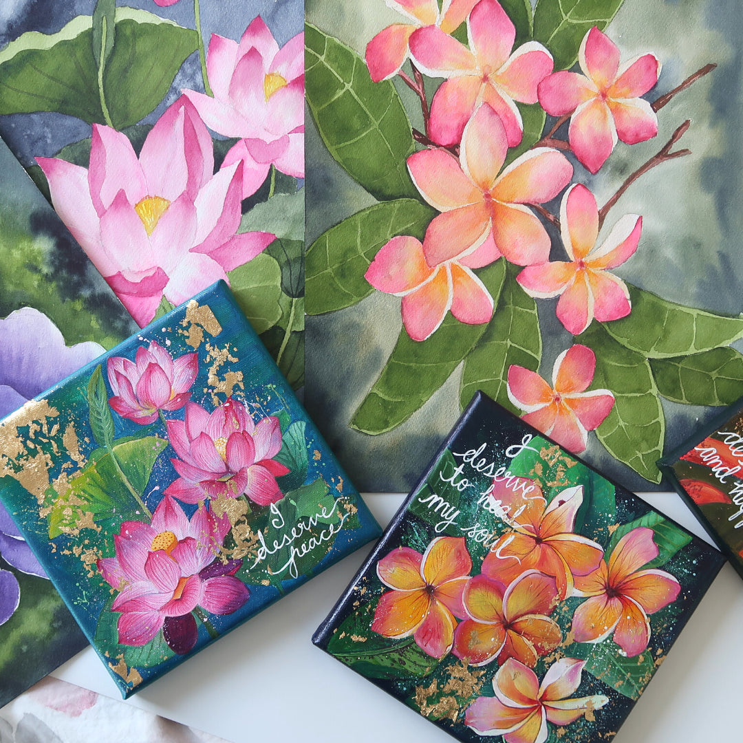 Master the Art of Painting Flowers: Watercolors vs Acrylics - A Step-by-Step Guide for Beginners