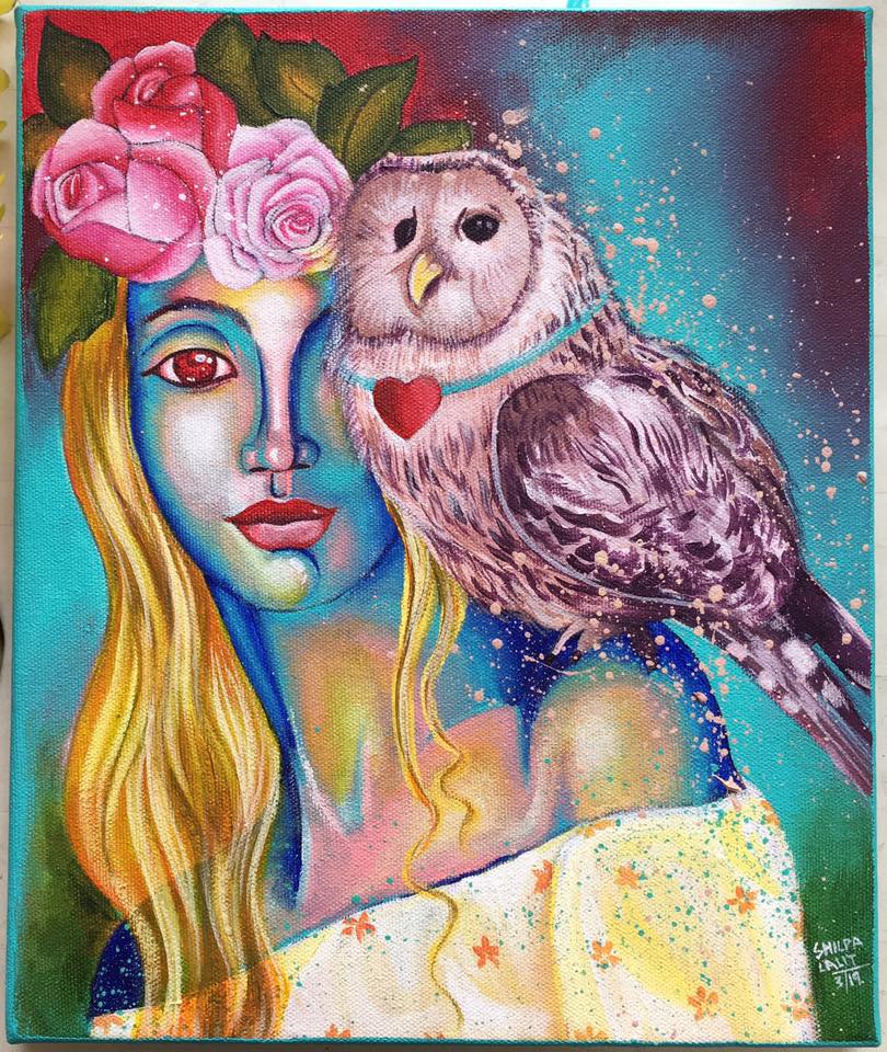 Unleash Your Inner Artist: Learn How to Paint a Girl with an Owl - A Step-by-Step Acrylic Painting Workshop on Canvas