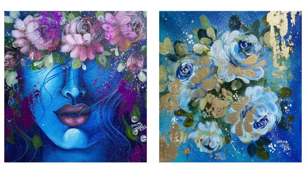 Painting the Beauty of Roses: Create Stunning Artwork of Roses and the Girl with Roses using Acrylic Paints on Canvas