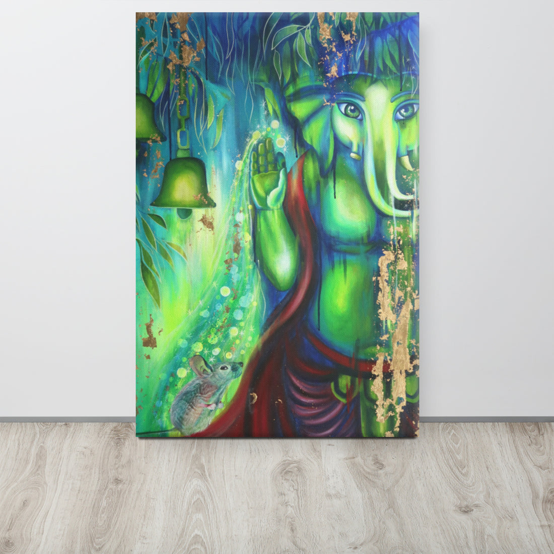 Canvas Print :- Lord Ganesha with the mouse