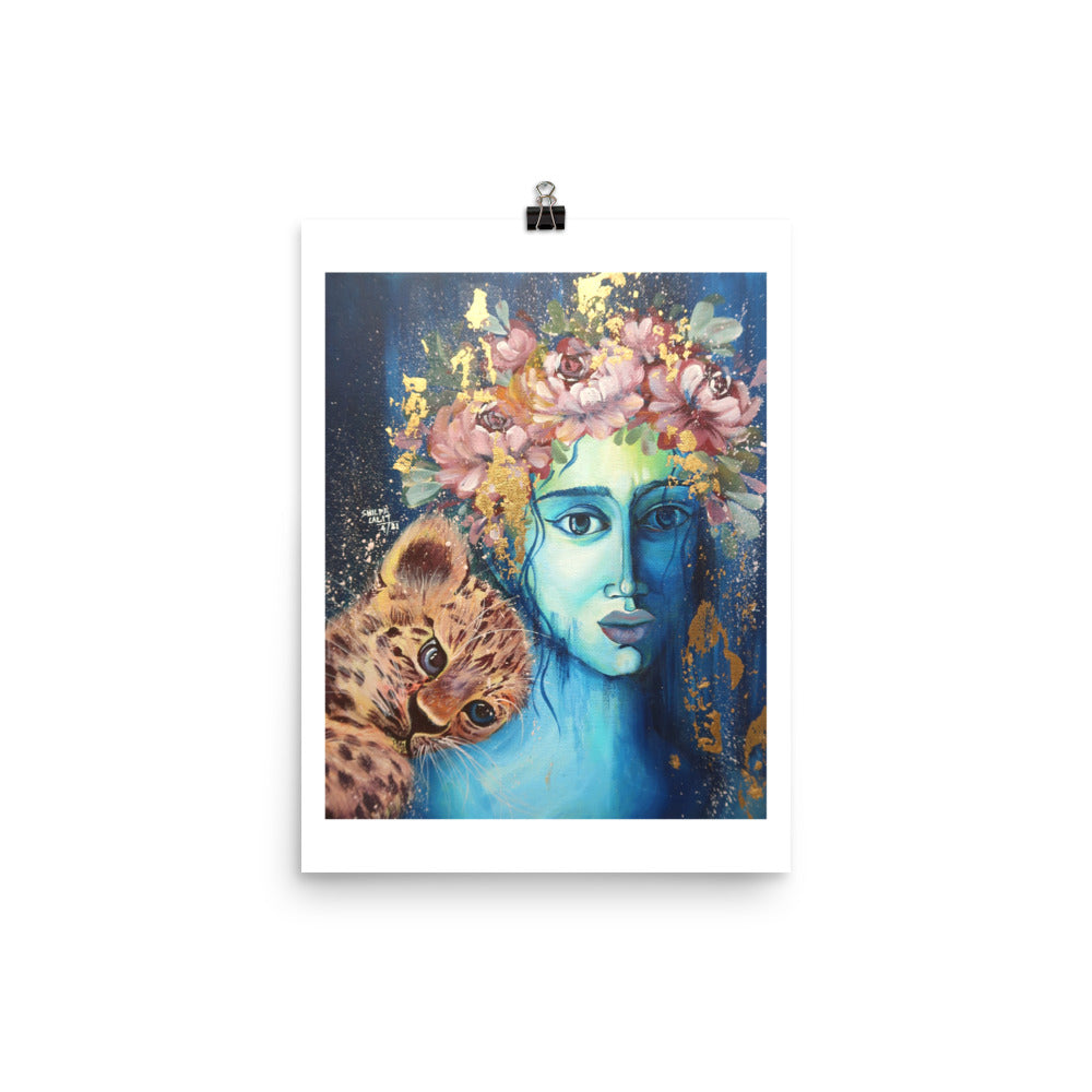 FINE ART PRINT :- GIRL WITH THE TIGER
