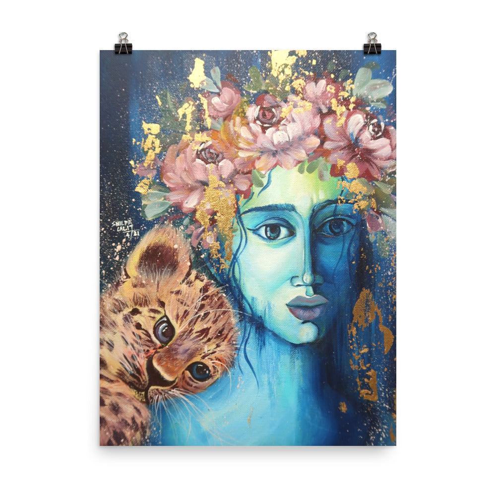 Fine Art Print :- Girl with the tiger