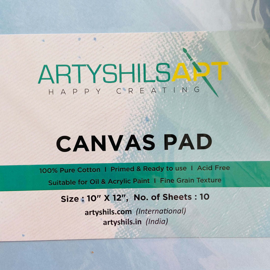 10/12” - 1 Medium size canvas pad
