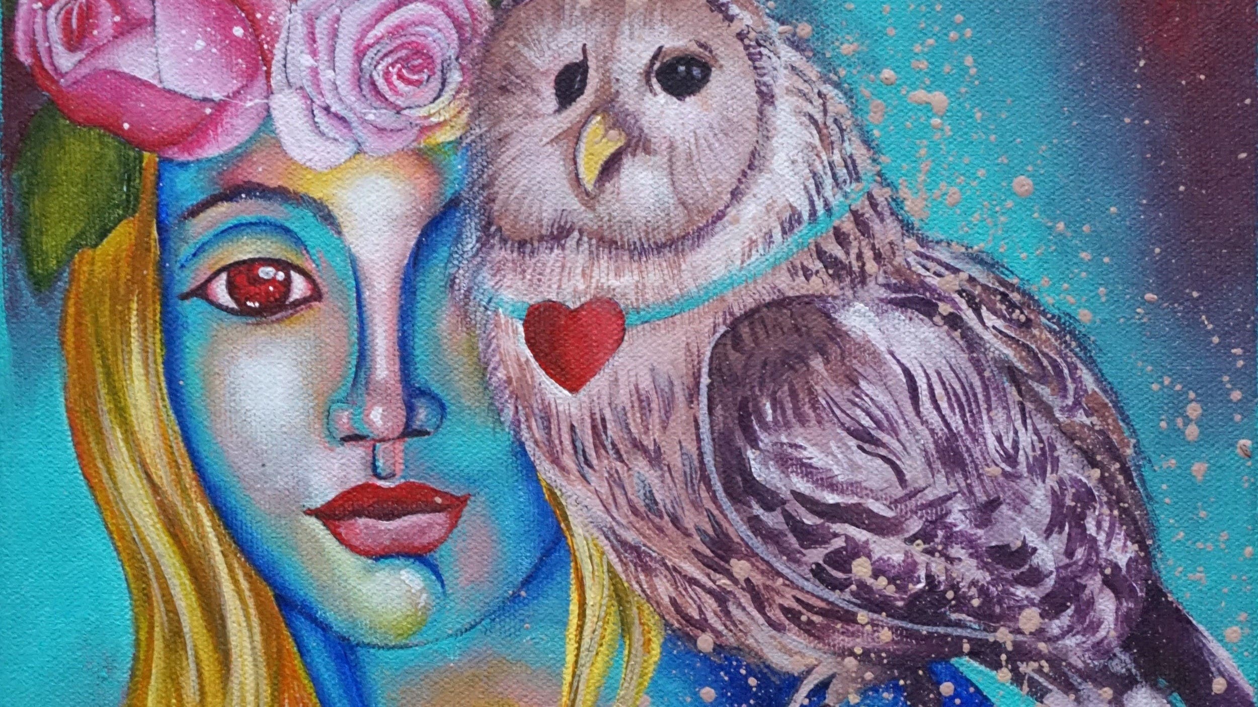 Unleash Your Inner Artist: Learn How to Paint a Girl with an Owl - A Step-by-Step Acrylic Painting Workshop on Canvas